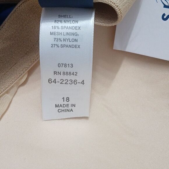 Swimsuits for All Royal Loop Strap Blouson tankini top Sz 18 NWT - Picture 7 of 7